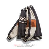 Men's Baseball Jacket Men's Winter Loose Vintage Casual Coat Cotton-Padded Jacket