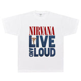 Rock Star T Shirt T-shirt Nirvana Band Rock American English Retro Loose Short Sleeve