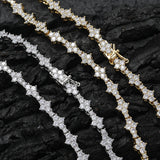 Zircon necklace zircon tennis single row chain