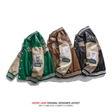 Men's Baseball Jacket Men's Vintage Retro Loose Spring Jacket Spring and Autumn