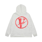 Vlone Hoodie Autumn and Winter Lightning Big V Letter