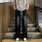 Unisex Jeans Retro Jeans Loose Wide Leg Pants American Casual