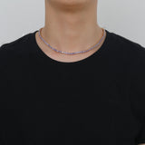 Zircon necklace purple zircon tennis chain
