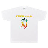 Rock Star T Shirt Uverworld Logo T-shirt Rock American Style Loose Trendy Men's Printed Short Sleeve
