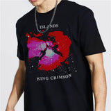 Rock Star T Shirt Rock Band King Crimson Printed T-shirt Loose Short Sleeve Cotton Men and Women