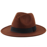 Walter White Fedora Autumn and Winter Men and Women Woolen Hat British Fashion Imitation Wool Felt Cap