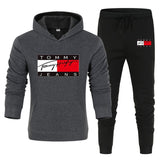 Tommy T Hoodie Casual Sports Suit Sweatpants