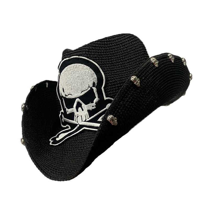 Walter White Fedora Cowboy Hat Skull Men's and Women's Holiday Hat Straw Hat