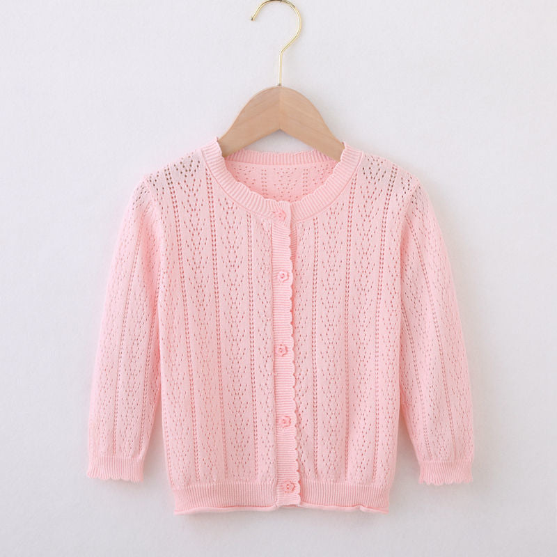 Boy Jacket Summer Sun Protection Shirt for Air Conditioned Rooms Clothing Thin Coat Long Sleeve Knitted Coat