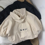 Boy Jacket Boys' Coat Spring and Autumn Children Korean Style Windbreaker Hooded Coat Baby