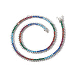 Zircon necklace colorful mother and child zircon tennis necklace