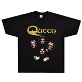 Rock Star T Shirt T-shirt Queen Band Rock Street Retro Loose Printed Short Sleeve