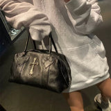 Chh Chrome Heart Leather Bag Large Capacity Shoulder Bag