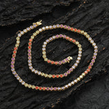 Zircon necklace half pack colorful tennis chain