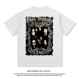 Rock Band T Shirt Short-Sleeved T-shirt Washed Old