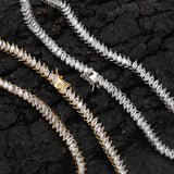 Zircon necklace marquise single row tennis chain