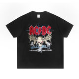 Rock Star T Shirt Printed T-shirt Short Sleeve round Neck Fashion Brand Cotton Loose
