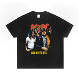 Rock Star T Shirt Printed T-shirt Short Sleeve round Neck Fashion Brand Cotton Loose