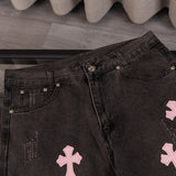 CHH Chrome Hearts Jeans Unisex Casual Loose Jeans