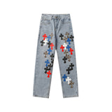 CHH Chrome Hearts Jeans Unisex Casual Loose Jeans