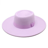 Walter White Hats Solid Color Wool Autumn and Winter Warm Outdoor Oval Ring Top Hat