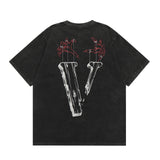 Vlone T Shirt Spring Summer Crew Neck Short Sleeve