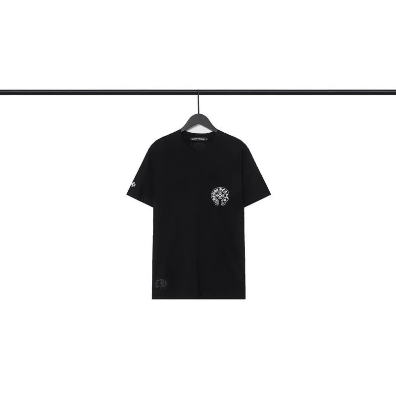 CHH Chrome Heart T Shirts Sanskrit Color Printing Loose Casual Versatile Crew Neck Short Sleeve T-Shirt