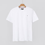 Tommy T Shirts Tommy Men's Short Sleeve Cotton round Neck Slim Solid Color
