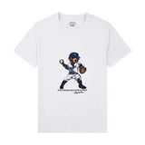 Tommy T Shirts Ruff Bear Loose-Fitting Casual round-Neck Short Sleeve Digital Printed T-shirt