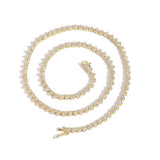 Zircon necklace heart-shaped chain