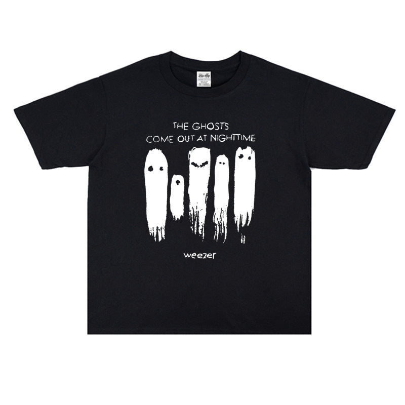 Rock Star T Shirt T-shirt Short Sleeve round Neck Loose Cotton Street