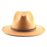 Walter White Fedora British Gentleman Fedora Hat Men's and Women's Woolen Felt Top Hat Fashion Simple