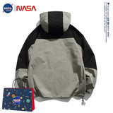 Nasa Jacket Spring Couple Colorblock All-Matching Hooded Jacket