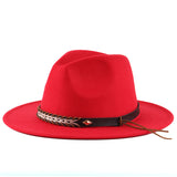 Walter White Fedora Men's and Women's Autumn and Winter Woolen Hat Jazz Top Hat British Fur Felt Hat
