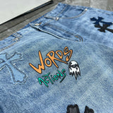 CHH Chrome Hearts Jeans Unisex Casual Loose Jeans