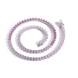 Zircon necklace Gradient tennis chain