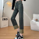 Unisex Jeans Straight Jeans High Waist Vintage