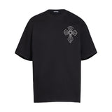 CHH Chrome Heart T Shirts T-Shirt Hot Diamond Angel Wings Cross Cotton Short Sleeve