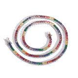 Zircon necklace square colorful zircon