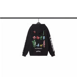 CHH Chrome Heart Hoodie Crowe Cartoon Graffiti Zip Hoodie Jacket Hooded Sweater