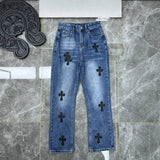 CHH Chrome Hearts Jeans Unisex Casual Loose Jeans