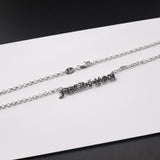 Chrome Heart Necklace Letter Bead Chain Necklace