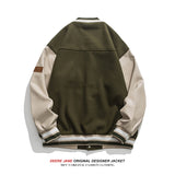 Men Baseball Jacket Spring Baseball Uniform Men's Loose Retro Vintgae Casual Jacket