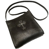 Chh Chrome Heart Leather Bag Flame Cross Leather