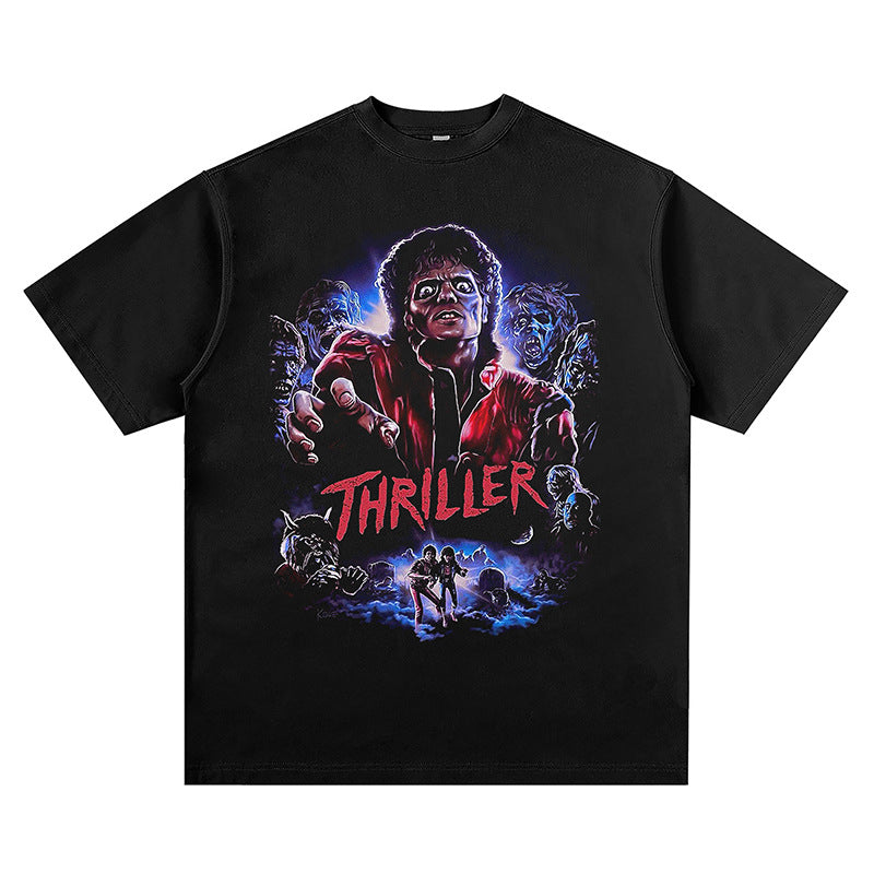 Rock Band T Shirt Printed Short Sleeve T-shirt Loose
