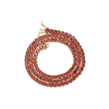 Zircon necklace red single row zircon necklace
