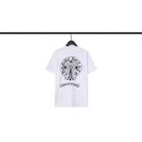 CHH Chrome Heart T Shirts Croix Cross Color Leather Printed Short Sleeve T-Shirt