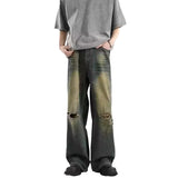 Unisex Jeans Ripped Jeans Old Washed Loose
