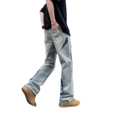 Unisex Jeans Vintage Ripped Loose Vibe Elastic Waist Jeans