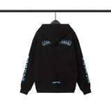 CHH Chrome Heart HoodieCH Premium Lightning Blue Zipper Hooded Sweater Jacket Cardigan